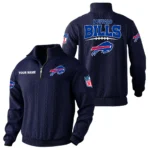 Buffalo Bills Quarter Zip Sweatshirt Stand Collar Custom Name