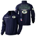 Green Bay Packers Quarter Zip Sweatshirt Stand Collar Custom Name