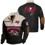 Tampa Bay Buccaneers Knitted Ribbed Corduroy Sweatshirt Mid Stretch Stand Collar Pullover Sweater, Custom Name