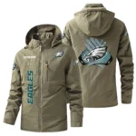 Philadelphia Eagles Windbreaker Jacket Hooded, Warm Lining Waterproof Custom Name