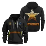 Dallas Cowboys Half-Zip Hoodie Multi-Pocket Custom Name