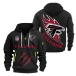 Atlanta Falcons Half-Zip Hoodie Multi-Pocket Custom Text