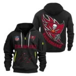 Tampa Bay Buccaneers Half-Zip Hoodie Multi-Pocket Custom Text