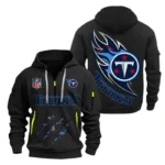 Tennessee Titans Half-Zip Hoodie Multi-Pocket Custom Text