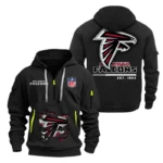Atlanta Falcons Half Zip Hoodie Sports Hooded Multi-Pocket, Custom Text