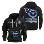 Tennessee Titans Half Zip Hoodie Sports Hooded Multi-Pocket, Custom Text