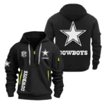 Dallas Cowboys Half Zip Hoodie Sports Hooded Multi-Pocket Custom Name