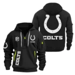 Indianapolis Colts Half Zip Hoodie Sports Hooded Multi-Pocket Custom Name