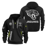 Jacksonville Jaguars Half Zip Hoodie Sports Hooded Multi-Pocket, Custom Name