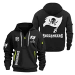 Tampa Bay Buccaneers Half Zip Hoodie Sports Hooded Multi-Pocket, Custom Name