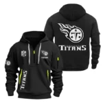 Tennessee Titans Half Zip Hoodie Sports Hooded Multi-Pocket, Custom Name