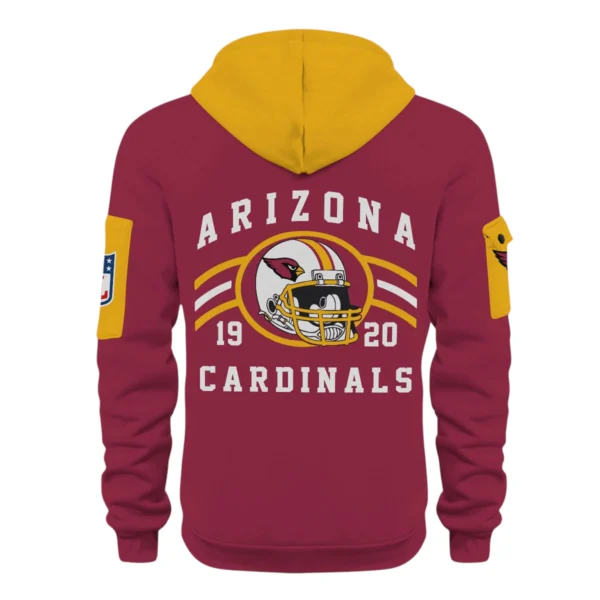 Arizona Cardinals Half Zip Hoodie All Over Prints Custom Name