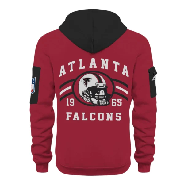 Atlanta Falcons Half Zip Hoodie All Over Prints Custom Name