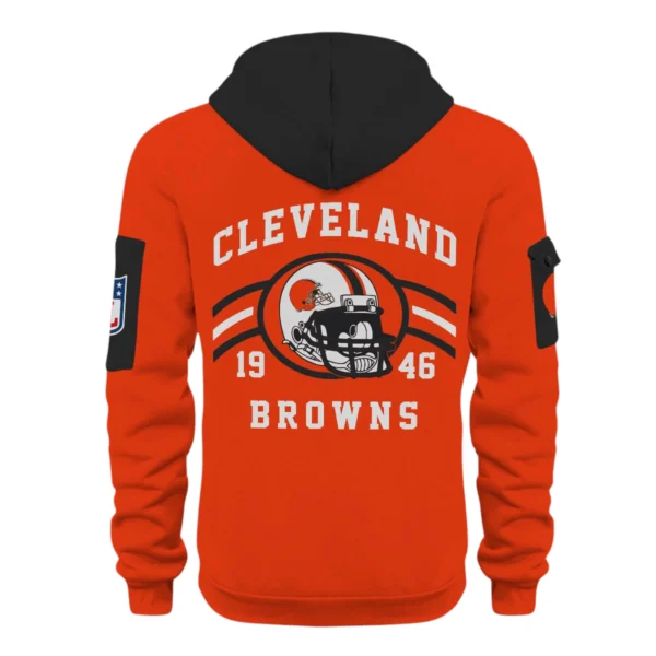 Cleveland Browns Half Zip Hoodie All Over Prints Custom Name