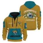 Jacksonville Jaguars Half Zip Hoodie All Over Prints Custom Name