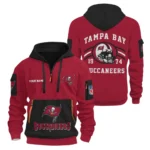 Tampa Bay Buccaneers Half Zip Hoodie All Over Prints Custom Name