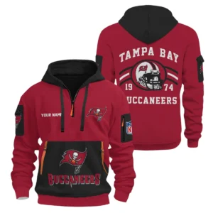 Tampa Bay Buccaneers Half Zip Hoodie All Over Prints Custom Name
