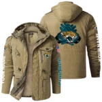 Jacksonville Jaguars Windproof Fleece Jacket Hooded Custom Name