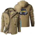 Los Angeles Chargers Windproof Fleece Jacket Hooded Custom Name