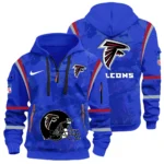 Atlanta Falcons Half Zip Hoodie All Over Prints Custom Text