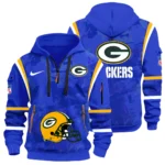 Green Bay Packers Half Zip Hoodie All Over Prints Custom Text