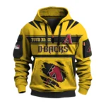 Arizona Diamondbacks 3D Half Zip Hoodie Custom Your Name