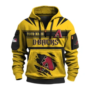 Arizona Diamondbacks 3D Half Zip Hoodie Custom Your Name