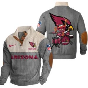 Arizona Cardinals Knitted Ribbed Corduroy Sweatshirt Pullover Sweater Custom Name