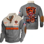 Chicago Bears Knitted Ribbed Corduroy Sweatshirt Pullover Sweater Custom Name