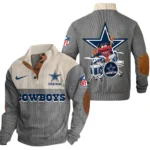 Dallas Cowboys Knitted Ribbed Corduroy Sweatshirt Pullover Sweater Custom Name