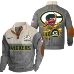 Green Bay Packers Knitted Ribbed Corduroy Sweatshirt Pullover Sweater Custom Name