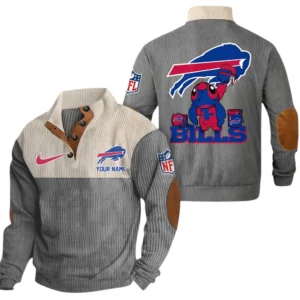 Buffalo Bills Knitted Ribbed Corduroy Sweatshirt Pullover Sweater Custom Text