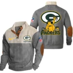 Green Bay Packers Knitted Ribbed Corduroy Sweatshirt Pullover Sweater Custom Text