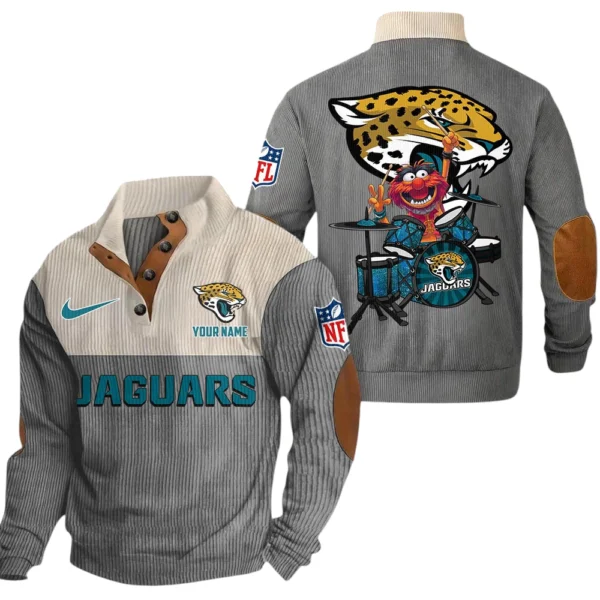 Jacksonville Jaguars Knitted Ribbed Corduroy Sweatshirt Pullover Sweater Custom Text
