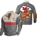 Kansas City Chiefs Knitted Ribbed Corduroy Sweatshirt Pullover Sweater Custom Name