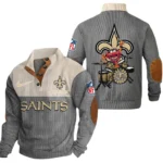 New Orleans Saints Knitted Ribbed Corduroy Sweatshirt Pullover Sweater Custom Name