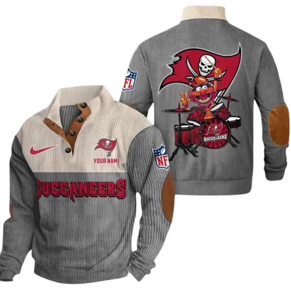 Tampa Bay Buccaneers Knitted Ribbed Corduroy Sweatshirt Pullover Sweater Custom Name