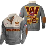 Washington Commanders Knitted Ribbed Corduroy Sweatshirt Pullover Sweater Custom Name