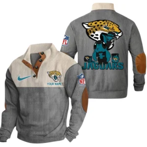Jacksonville Jaguars Knitted Ribbed Corduroy Sweatshirt Pullover Sweater Custom Name