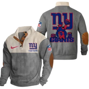New York Giants Knitted Ribbed Corduroy Sweatshirt Pullover Sweater Custom Text