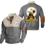 Pittsburgh Steelers Knitted Ribbed Corduroy Sweatshirt Pullover Sweater Custom Text