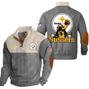 Pittsburgh Steelers Knitted Ribbed Corduroy Sweatshirt Pullover Sweater Custom Text