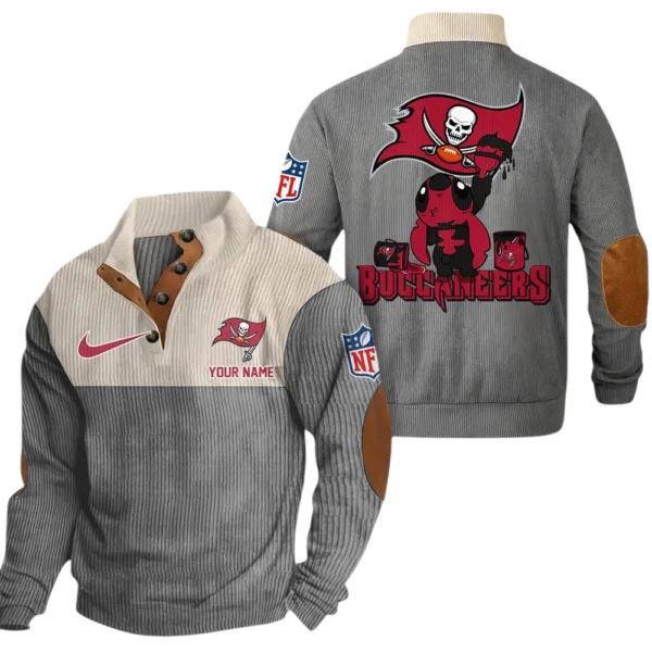 Tampa Bay Buccaneers Knitted Ribbed Corduroy Sweatshirt Pullover Sweater Custom Text