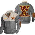 Washington Commanders Knitted Ribbed Corduroy Sweatshirt Pullover Sweater Custom Text