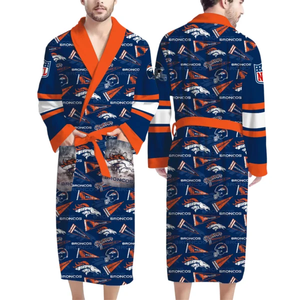 Denver Broncos Unisex 3D Bathrobe