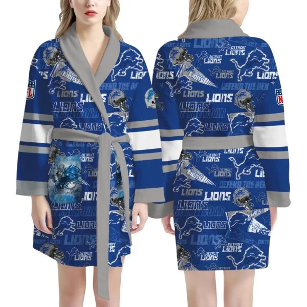 Detroit Lions Unisex 3D Bathrobe