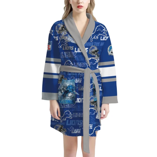 Detroit Lions Unisex 3D Bathrobe