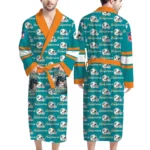 Miami Dolphins Unisex 3D Bathrobe