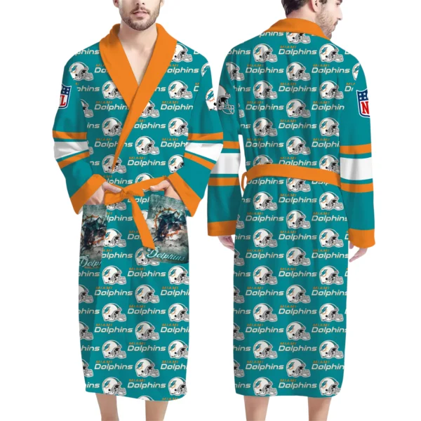Miami Dolphins Unisex 3D Bathrobe