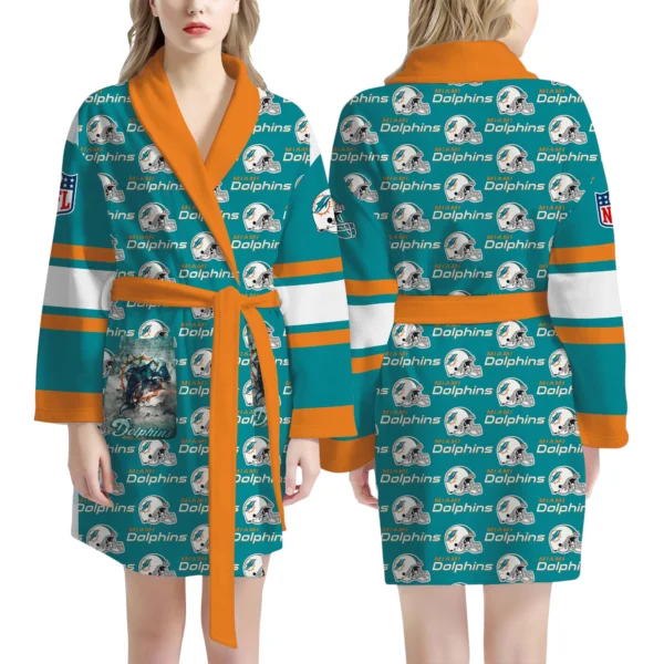 Miami Dolphins Unisex 3D Bathrobe